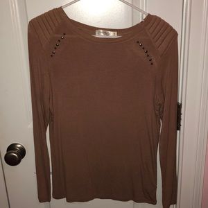 Studded Clay brown top